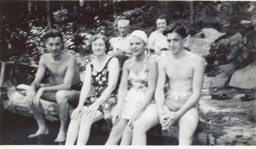 1942 Summer Bill, Mother Davids, Arthur Saaf and first wife Peggy, Dad Davids and Mother