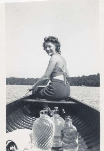 1944 September 9 Lake Teedyuskung getting water from Spring