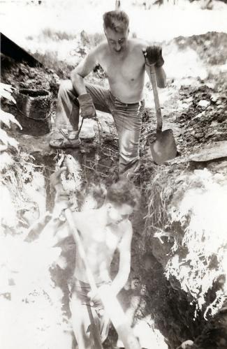 Dad Uncle Lew  Lake T Septic Tank 1948