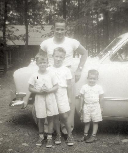 Cousin GeorgeTedRickDoug Lake T 1952