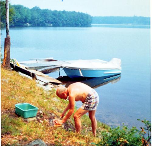 1968 July Wolfie Cleaning fish vacation