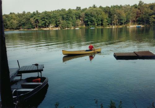 12 September 1988 Ted out for a paddle